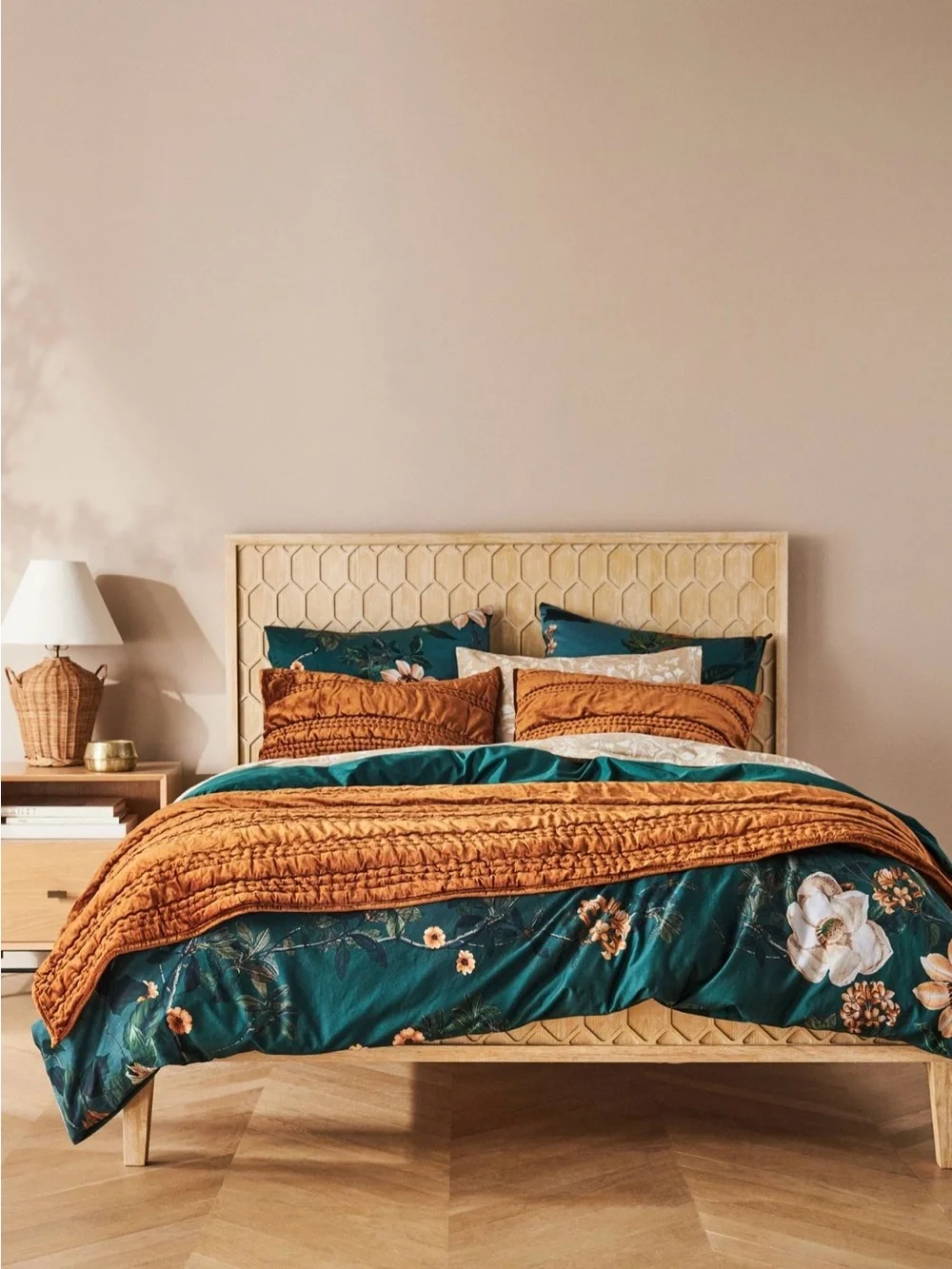 Anthropologie Lustered Velvet Alastair Quilt, Bronze